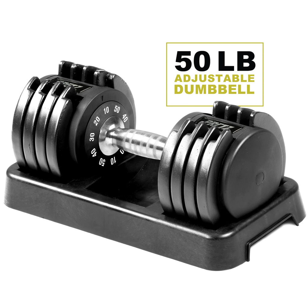 10-50 lb Adjustable Dumbbell, Black R89892