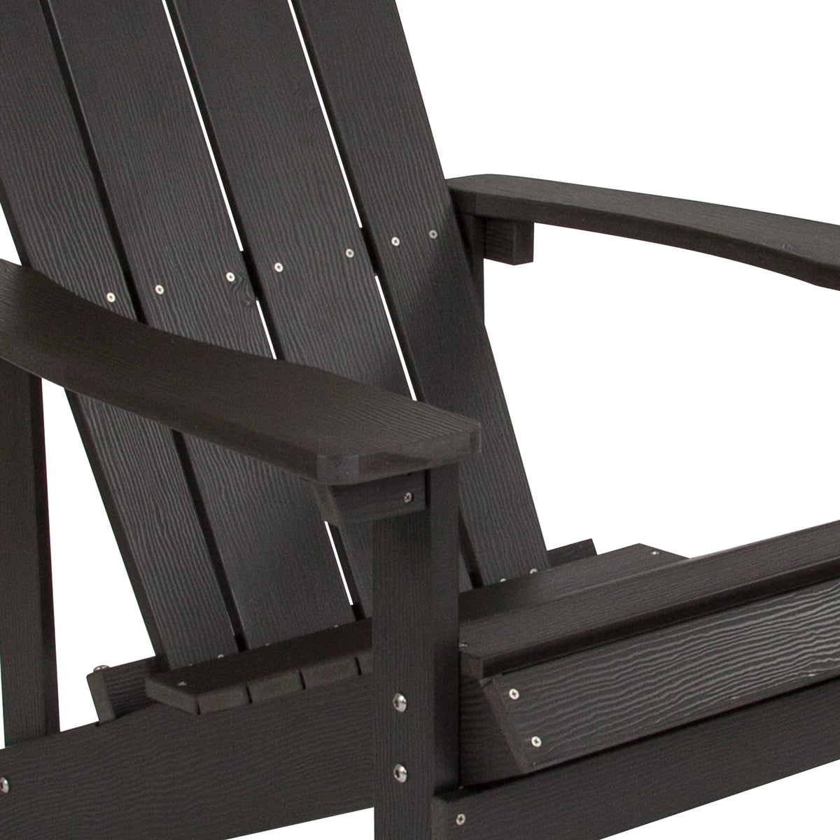 All-weather Poly Resin Wood Outdoor Adirondack Chair Set of 4 Slate Gray M7824