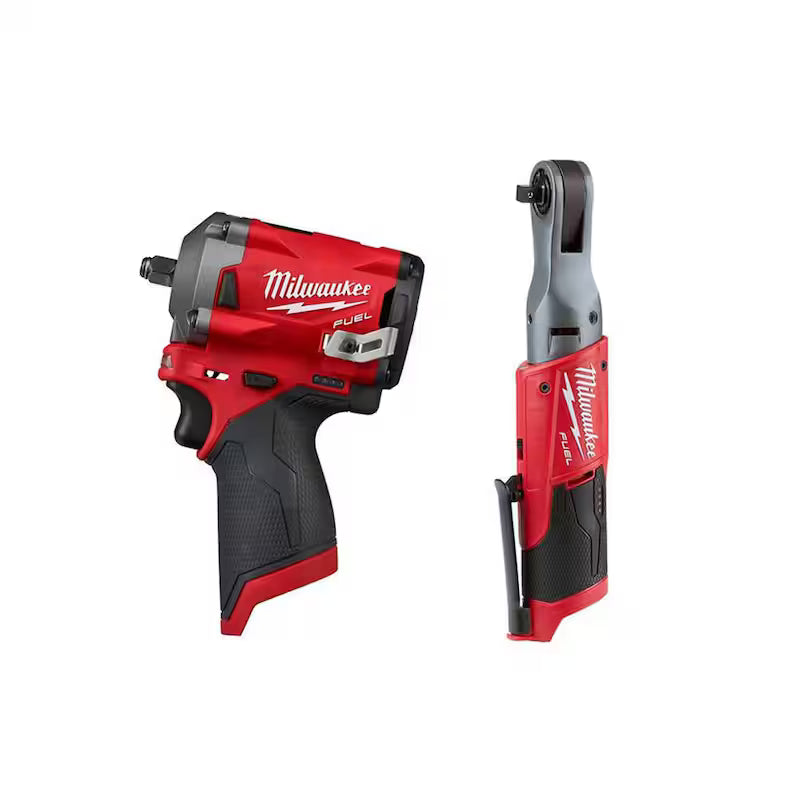12V Lithium-Ion Brushless Cordless 3/8 in. Impact Wrench and Ratchet Kit W2620