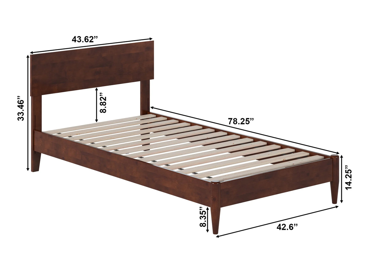 Solid Wood Low Profile Platform Bed C761