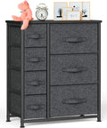 7 Drawer Fabric Dresser with Steel Frame P65521