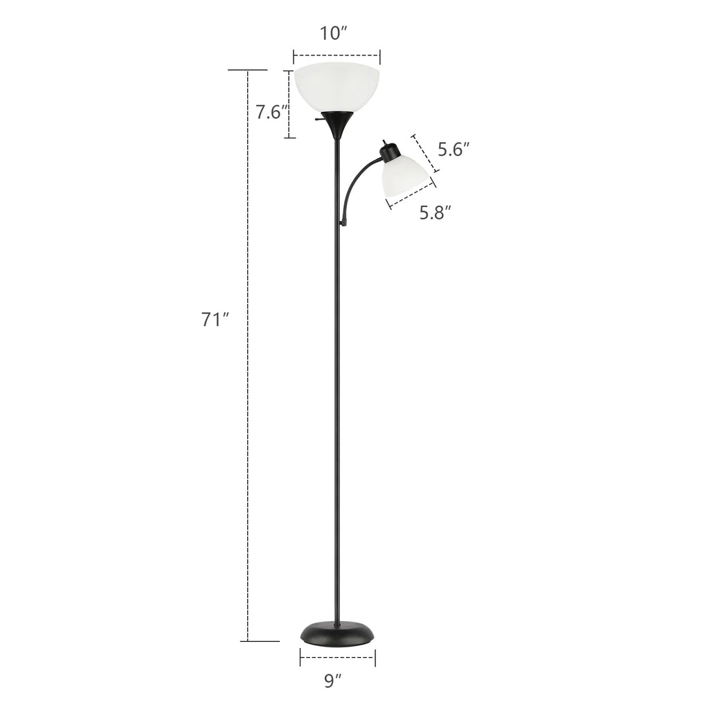 71" Torchiere Floor Lamp with Reading Side Light X134935