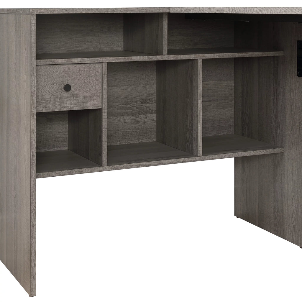 L-Shape Desk in Farm Oak Finish W23101
