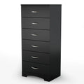 6 Drawer Pure Black Lingerie Chest C41167