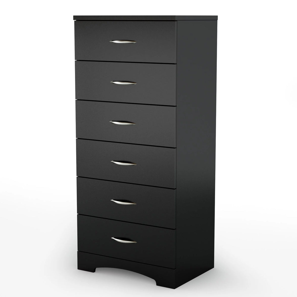 6 Drawer Pure Black Lingerie Chest C41167