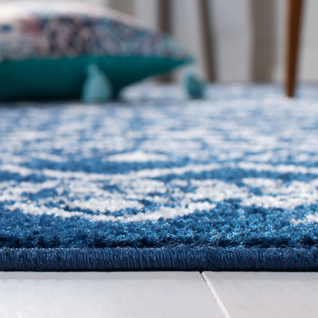 Navy Ivory 2' x 7' Runner Rug X24543