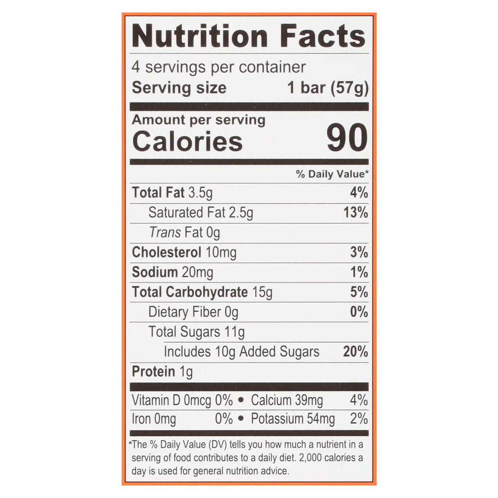 Organic Orange Cream Ice Cream Bars, 3 Fl Oz, 4 Count I64572