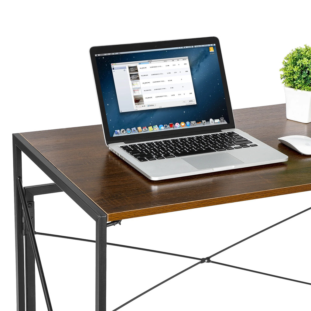 39 inch Folding Computer Desk Brown P51662