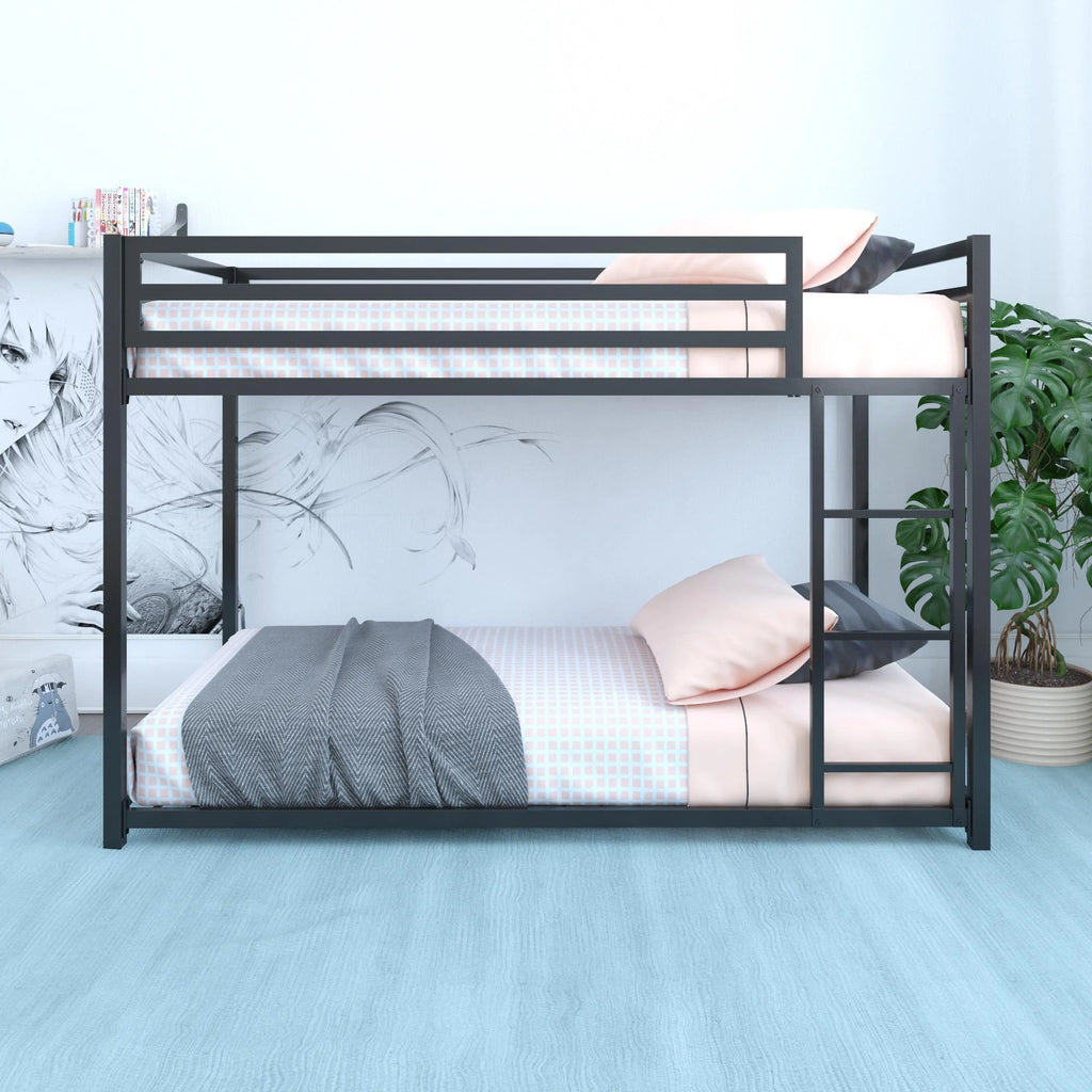 Twin Over Twin Black Bunk Bed F93120