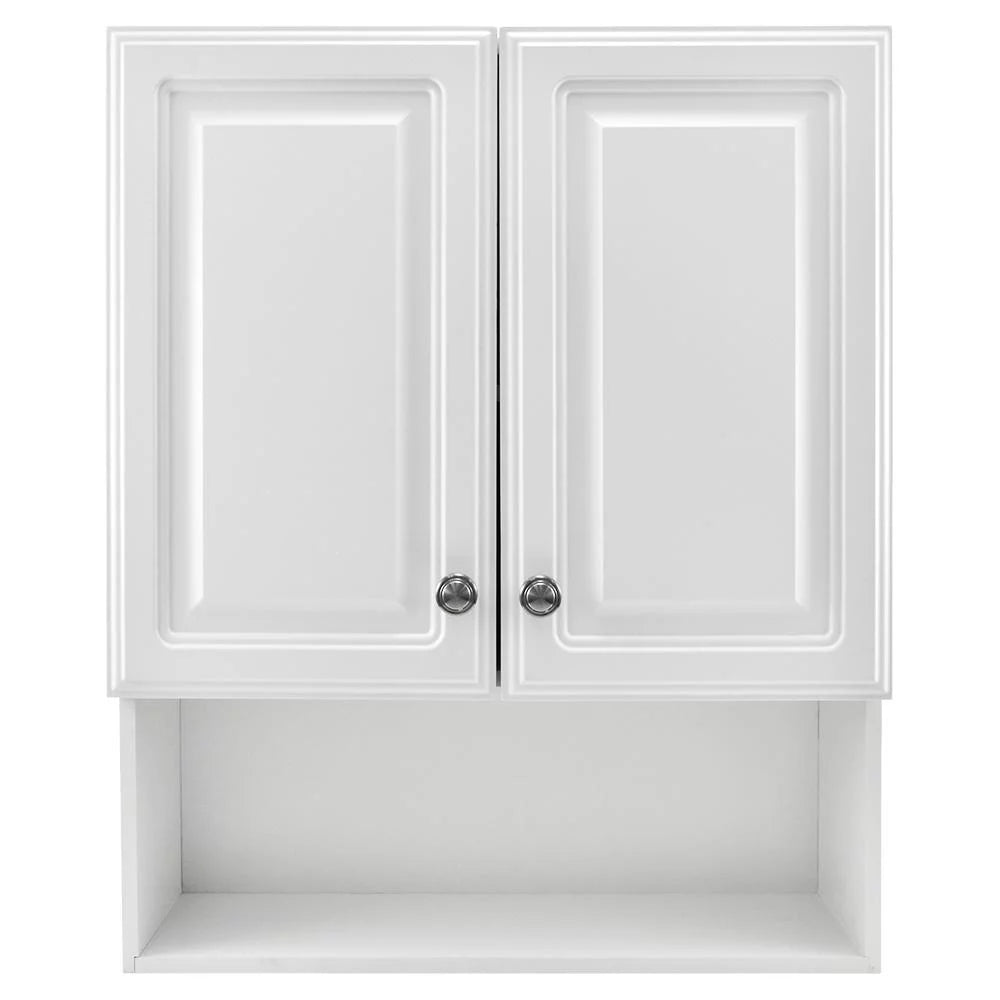 Framed Surface-Mount Bathroom Medicine Cabinet In White S8219