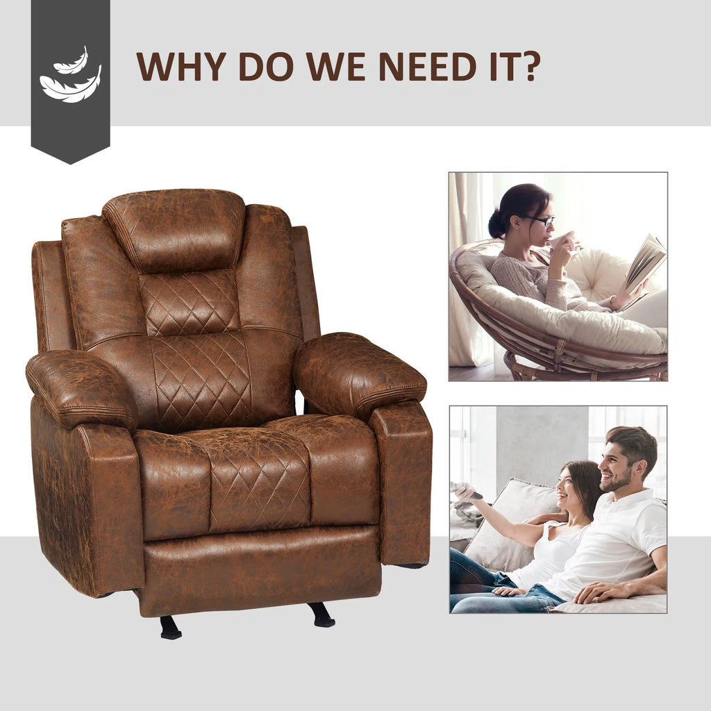 Brown Manual Recliner Chair T13534