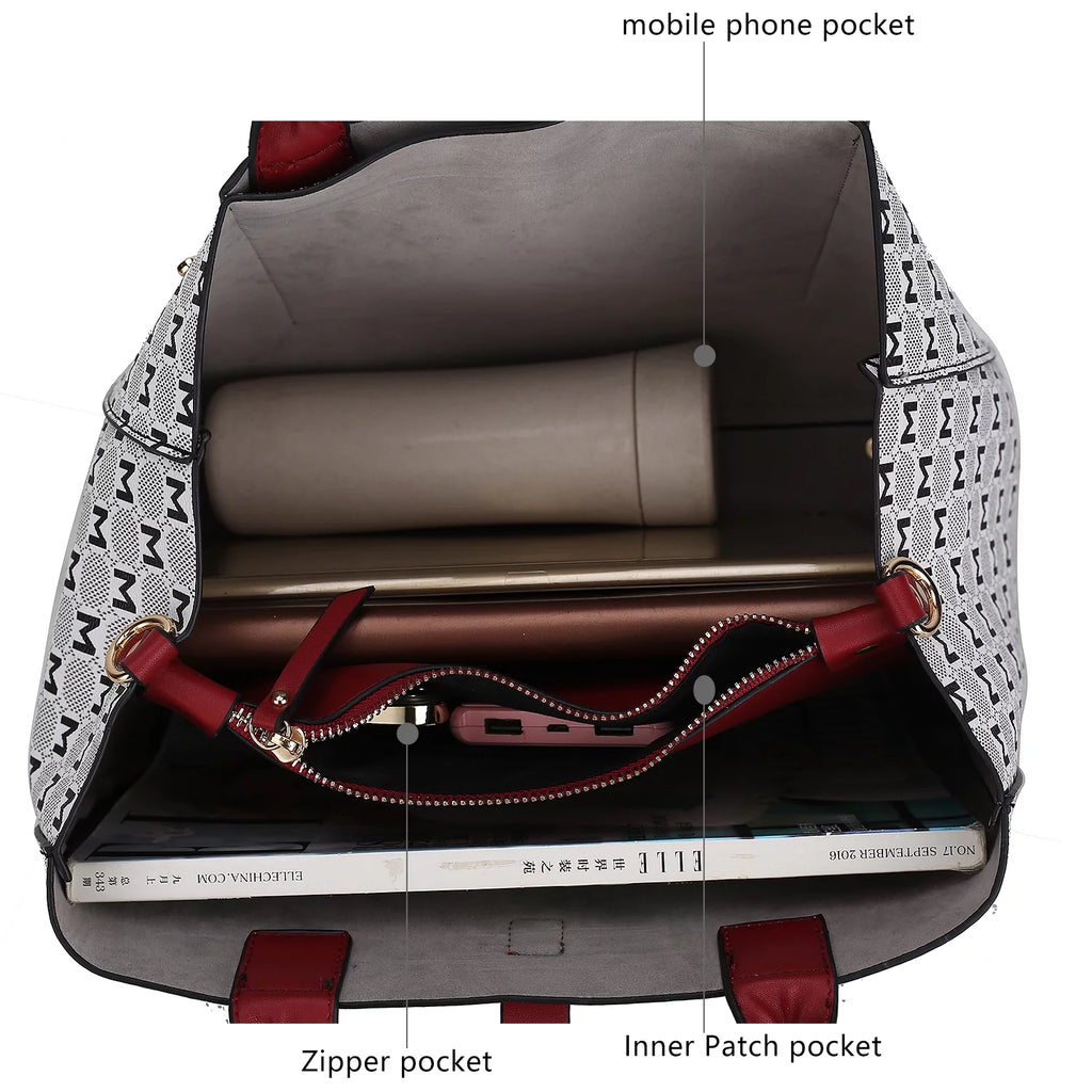 Satchel Handbag with Wallet 2 Pieces H53877