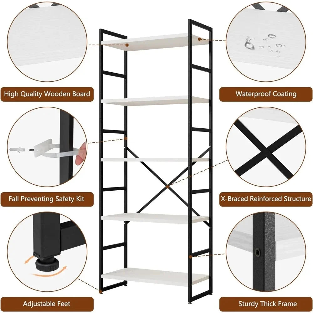 Tall 5 Tiers Bookcase Shelf G664470