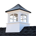 Vinyl Cupola with Black Aluminum Roof 18" x 27" F8267
