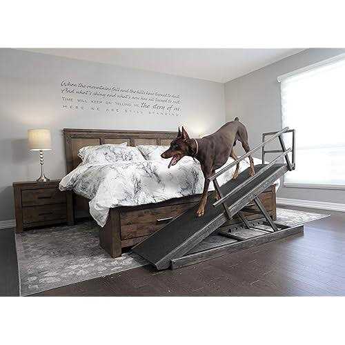 Large Adjustable Height Dog Bed Ramp S6561