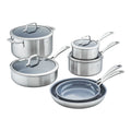 10pc Stainless Steel Ceramic Nonstick Cookware Set E1078