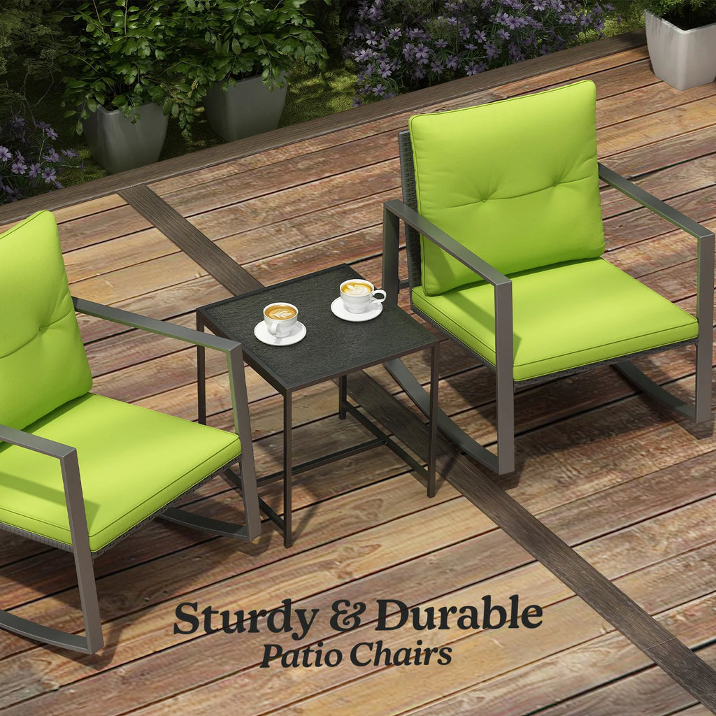 3-Piece Outdoor Bistro Set Green A609005